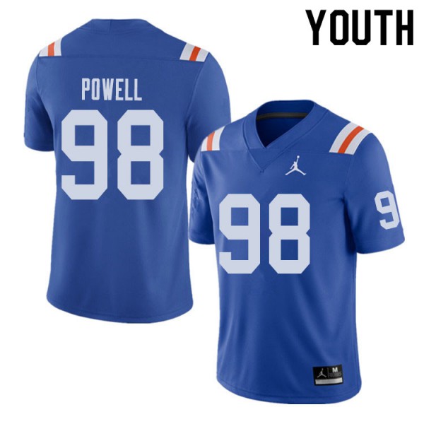 Jordan Brand Youth #98 Jorge Powell Florida Gators Throwback Alternate College Football Jerseys